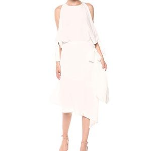 Elliat Blouson Captivate Cold Shoulder Midi Dress